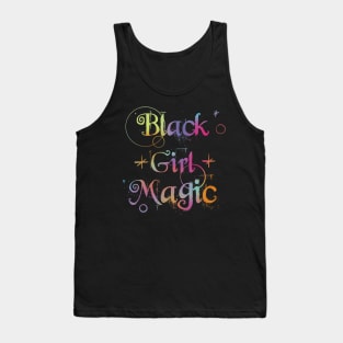 Black Girl Magic Rainbow Quote Tank Top